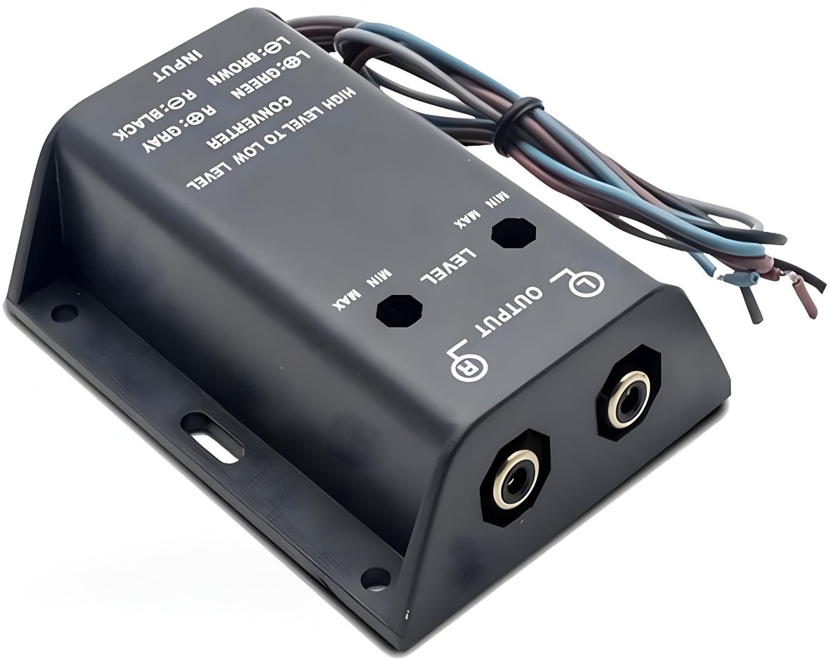 SnelShoppen - Interface-adapter autoradio luidspreker-naar-RCA converter - RCA-connector voor autoradio-luidsprekers - Plug en speel audio-oplossing v