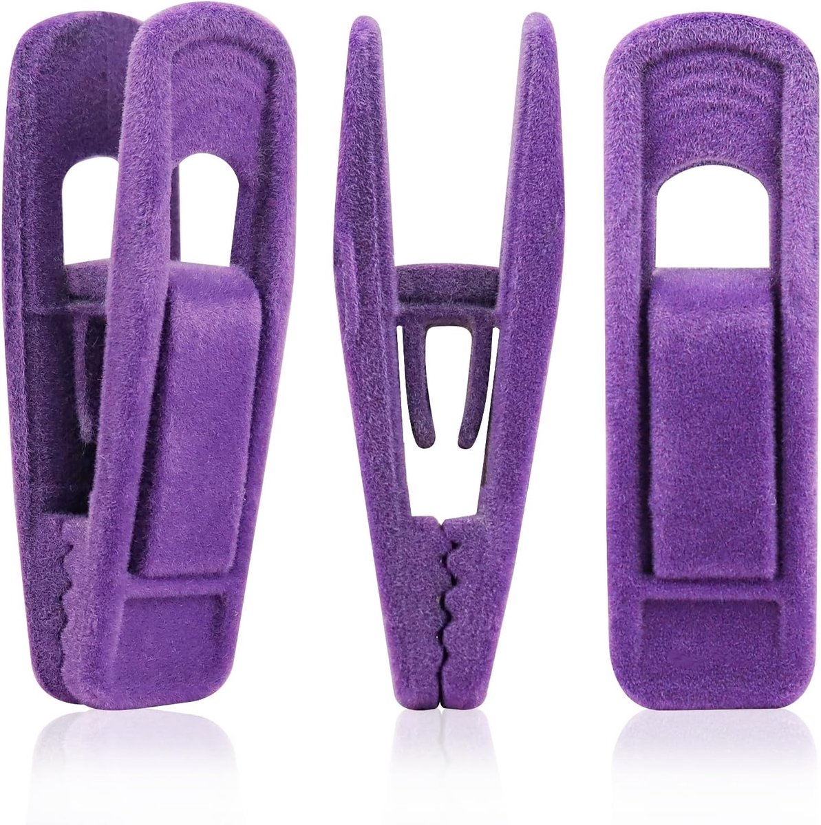 Set van 20 fluwelen kleerhangerclips, vingerbroekclips voor
