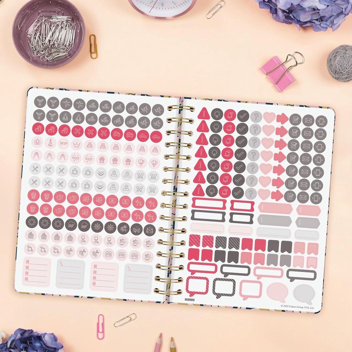 Spiral Planner 2026 1 Day to View January - December 12 months Annual