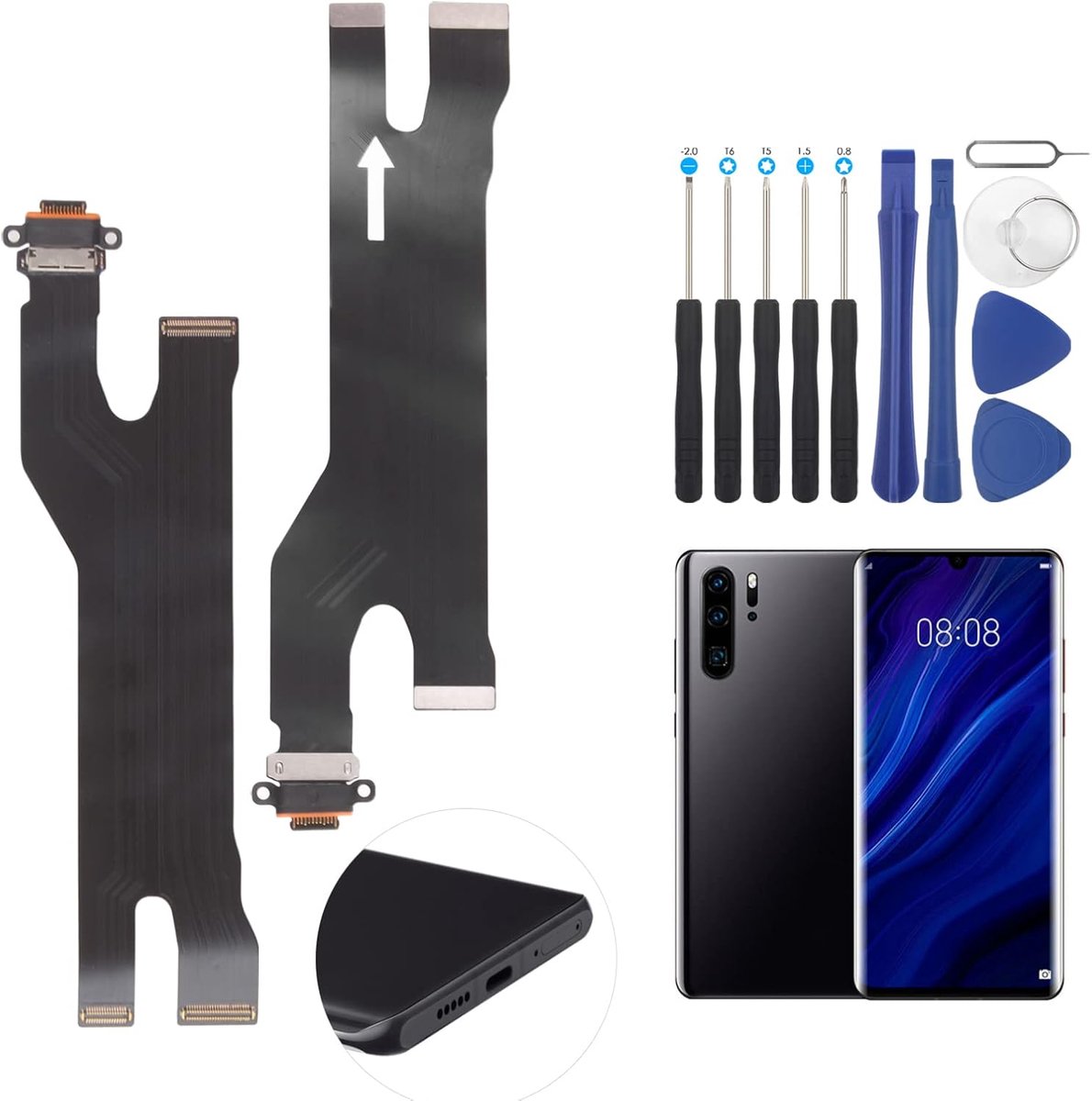 Oplaadaansluiting compatibel met Huawei P30 2019 Usb dock connector