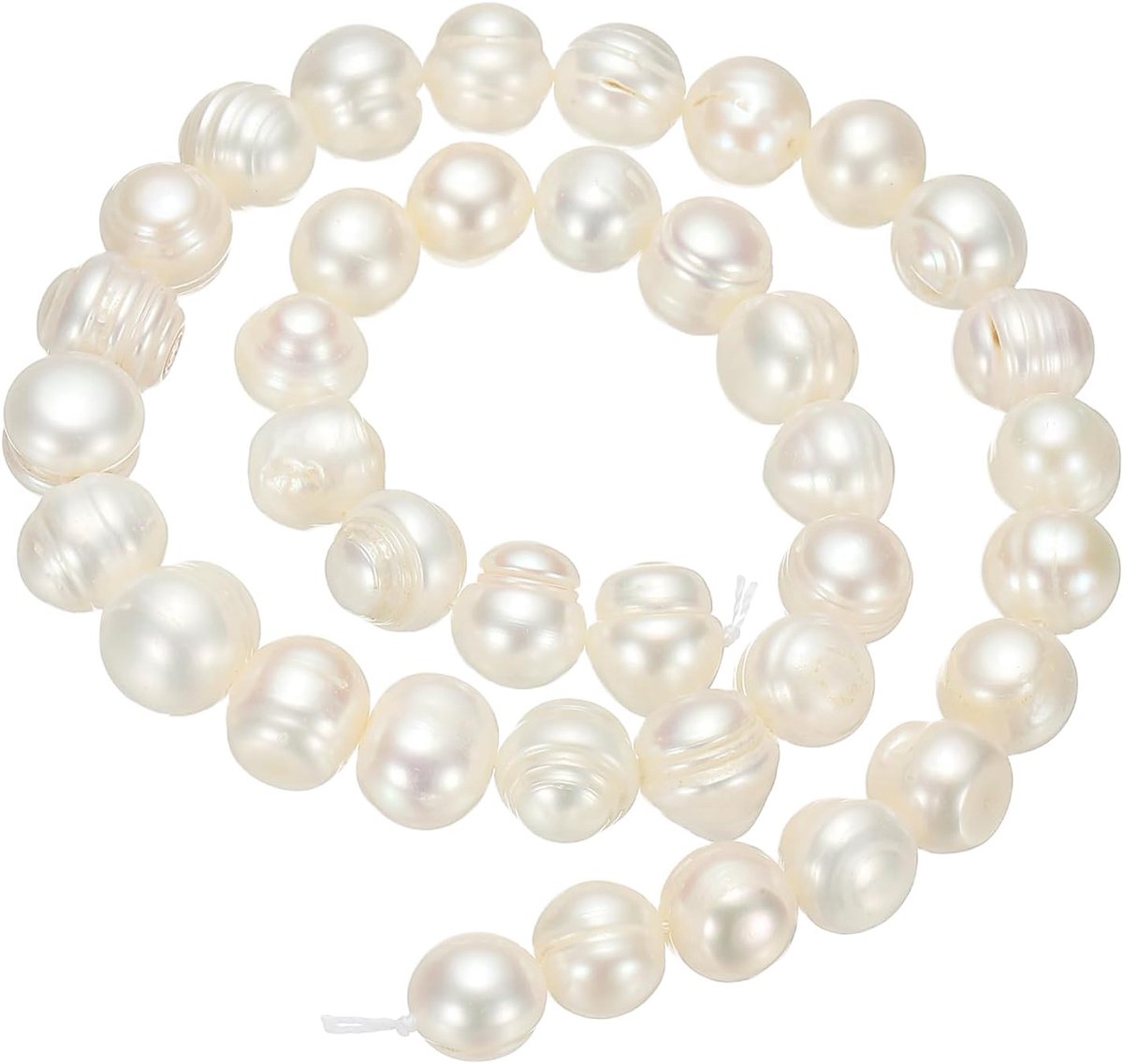 Zoetwaterparels, 8-9 mm, aardappelvorm, edelsteenkralen, gat van 0,8