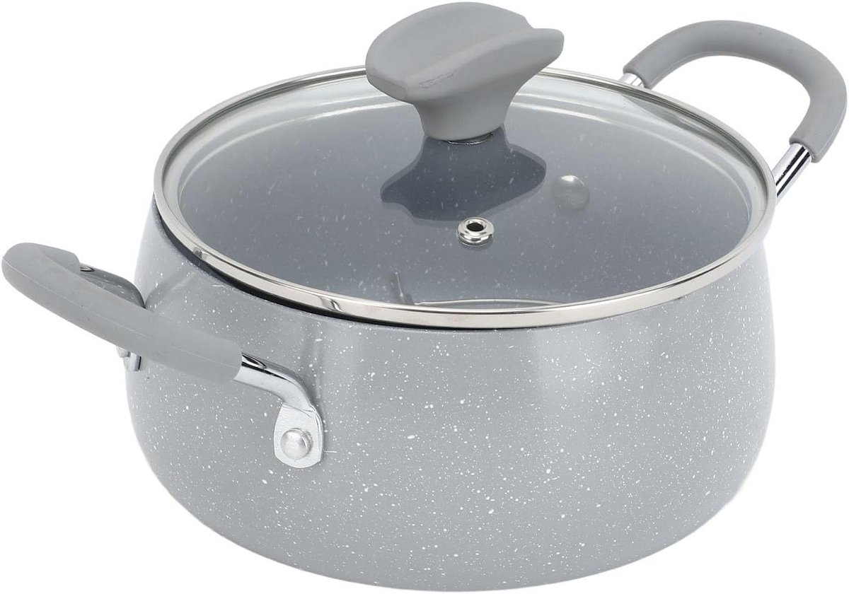 Mini Frituurpan - Japanse Pan - Thuis Frituren - Dubbele Handgreep Deksel - 30x22x13 cm - Zilver