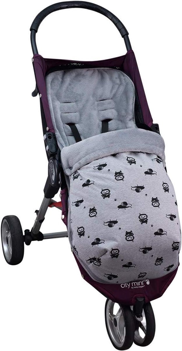 Voetenzak Kinderwagen - Wandelwagenzak Baby - Comfortabel Wandelen - Ademend Katoen Fleece - 43 x 98 cm - Robot Space — afbeelding 4