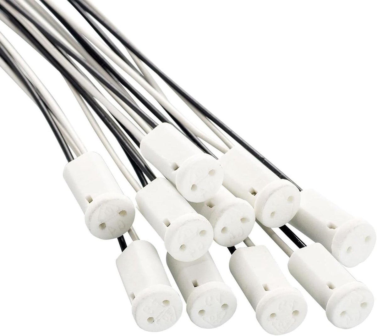 Lampfittingen G4 - Keramische fittingen - Verlichting Installeren - Hittebestendig ontwerp - 10 cm kabel - Wit