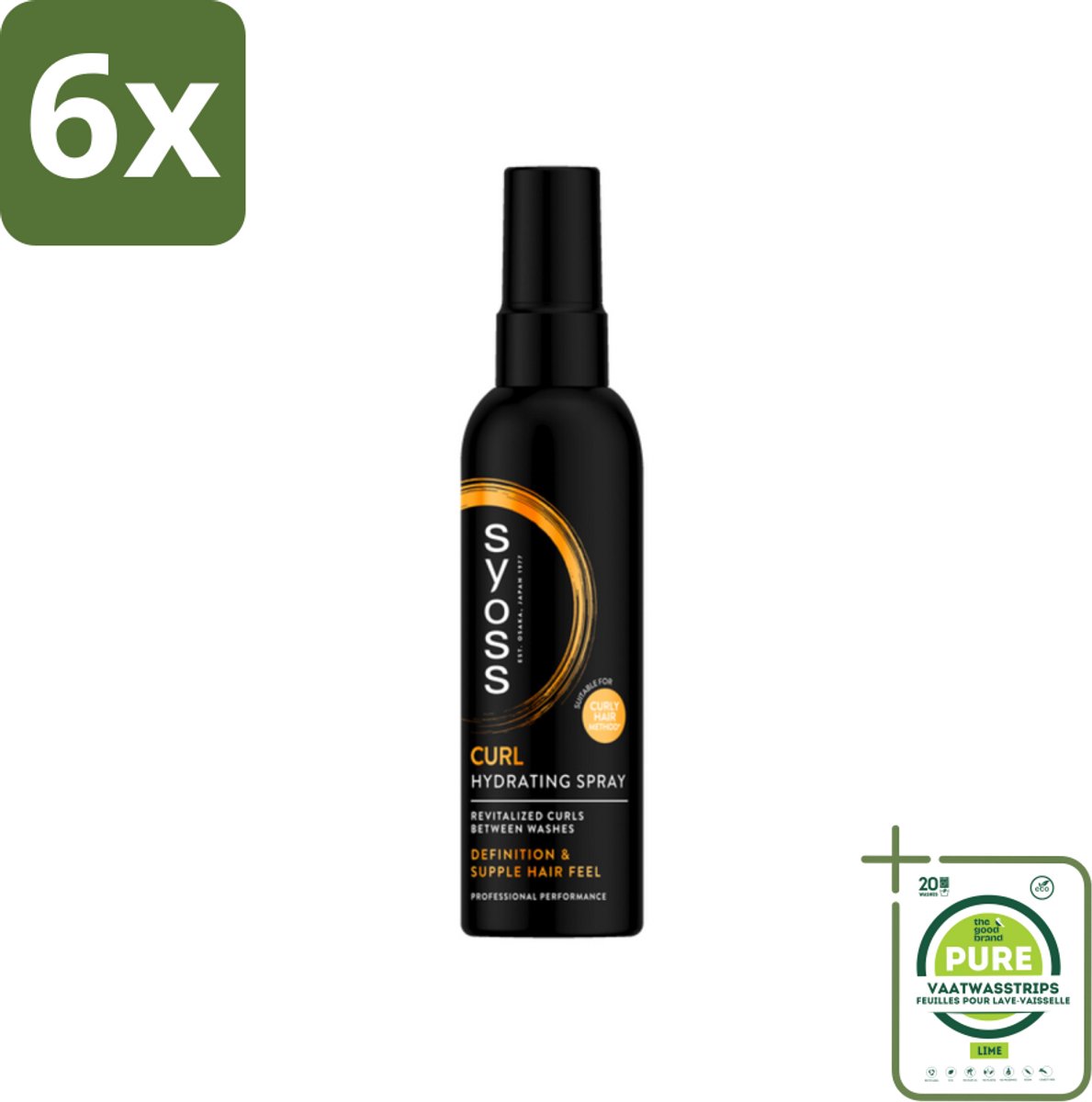 Syoss - Curls - Haarspray - Veerkrachtige Krullen - 150 ml - Voordeelverpakking - 6 stuks - Haarspray krullen - Krullen definieren