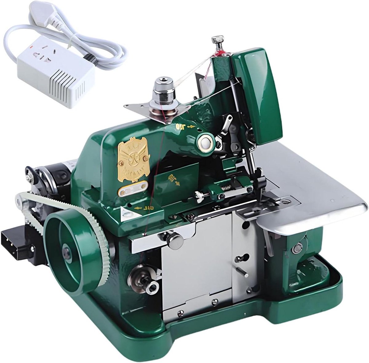 Overlockmachine Drie Draden - Naaimachine Overlocker - Naden Afwerken - Verstelbare Steken - 3000 Steken/Min - Groen