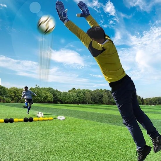 Doelman Trainingsdeflector - Voetbal Rebounder - Keeper Reflexen Trainen - Onregelmatige Bal Richting - 275 meter - Zwart — afbeelding 4
