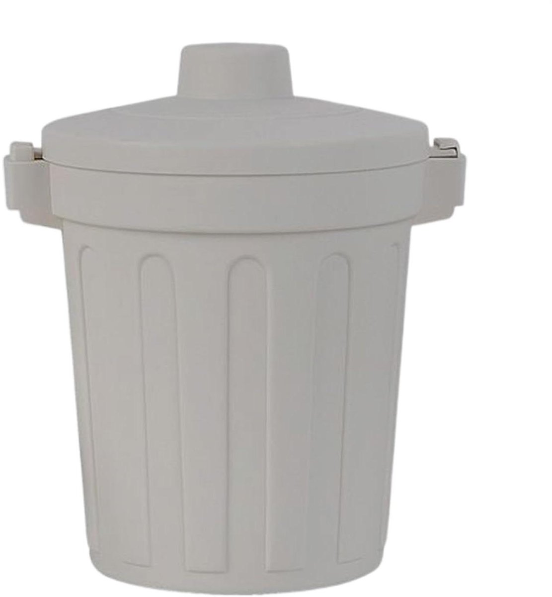 Bureau Prullenbak - Kleine Afvalbak - Netjes Werken - Antislip Basis - 20 cm Hoog - Grijs
