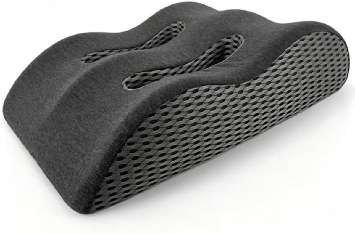 Ergonomisch beensteunkussen van traagschuim voor optimale postoperatieve verzorging en doorbloeding, ademend en comfortabel (donkergrijs)