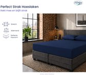 24-Bedding - Duopak Jersey Hoeslaken - 70x200 cm - Marine - Elastaan – Extra Zacht – 30 cm – 2 stuks