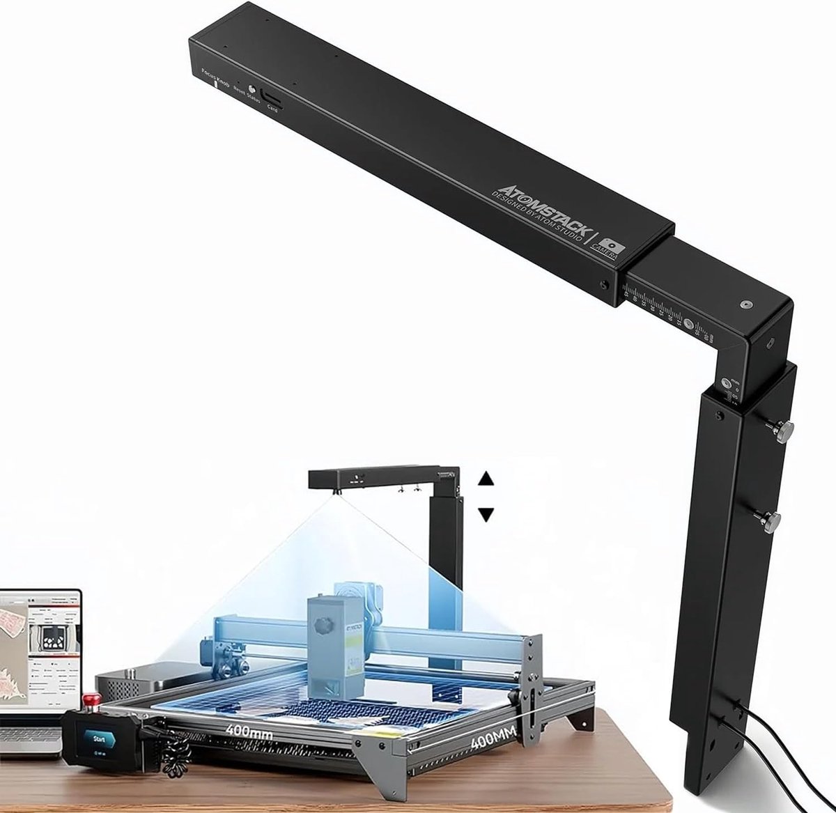 SnelShoppen - ATOMSTACK AC2 Laser Graveer Camera 1080P voor Precisie Positionering, Monitoring en Opname, Ideaal voor Laser Graveermachine en Laser Cu