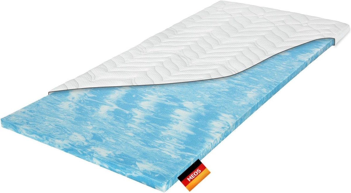 Meos® Gel-Schaum Topper 100x200 voor Matrassen & Boxspringbed - Made in Germany - hoge RG50 - ShopVlot