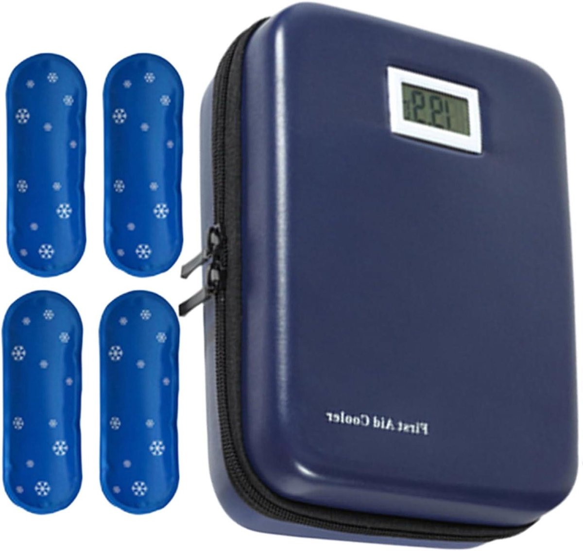 Geïsoleerde Koeltas - Koelbox Reistas - Eten Koel Houden - 4-in-1 IJspak Mechanisme - 21x16x6cm - Blauw