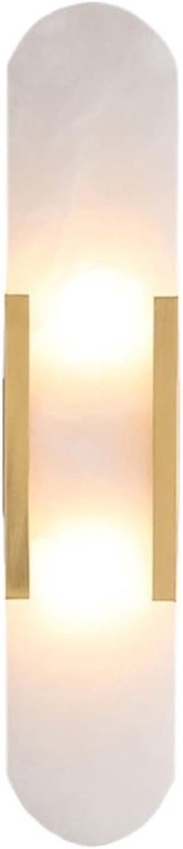 Wandlamp Muurlamp - Woonkamer Verlichting - Interieur Decoratie - Artistieke Vormgeving - 8x10.5x50cm - Brons