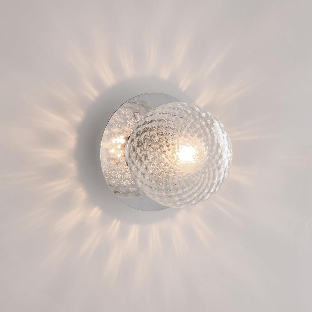 Moderne Wandlamp - Sfeerverlichting Muur - Woonkamer Verlichten - Handgemaakt Design - 1 licht - Chroom