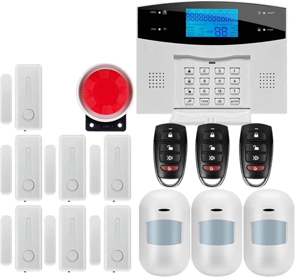 Beveiligingssysteem Huis - Alarm Kit - Huis Beveiligen - WiFi GSM PSTN - 1 Stuks - Wit
