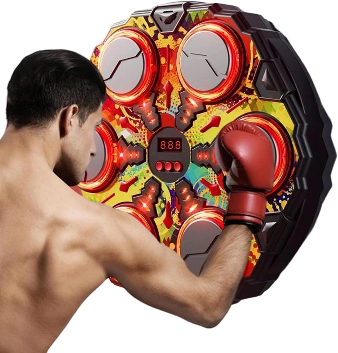 Muziek Boksmachine - Bokstrainer Fitness - Thuis Trainen - Intelligente Muziek Interactie - 33 x 33 x 7 cm - Opvallend