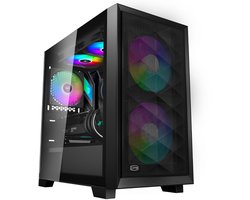 SnelShoppen - PCCOOLER CPS C3D310 Airflow M-ATX PC Behuizing Mid Tower Computer Gaming Case voor ITX/E-ATX met 2 ARGB Ventilatoren, 165mm Luchtkoeler
