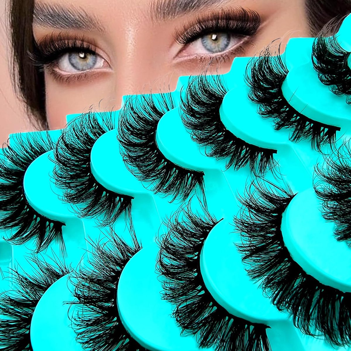 Valse wimpers kattenoog, pluizig volume D-curl cat-eye kunstwimpers