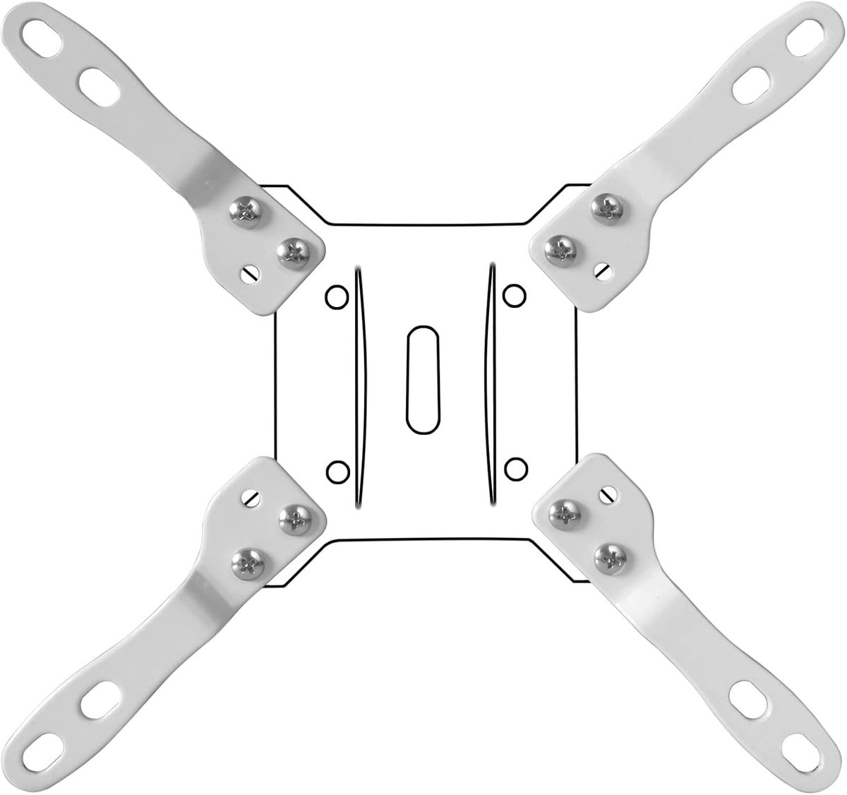 4 stuks VESA-adapter wit voor 10 cm (Vesa 100) verlenging van