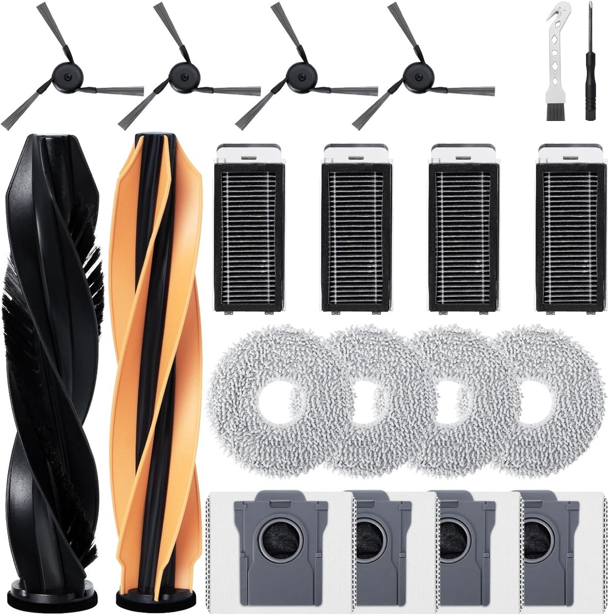 20 stuks accessoires voor Dreame X50 Ultra Complete/L40s Pro Ultra/L50 Pro Ultra/X50 Master/Matrix10 Ultra/Matrix10 Pro/L50s Pro Ultra, voor Mova V50 Ultra Complete/P50s Ultra robotstofzuiger