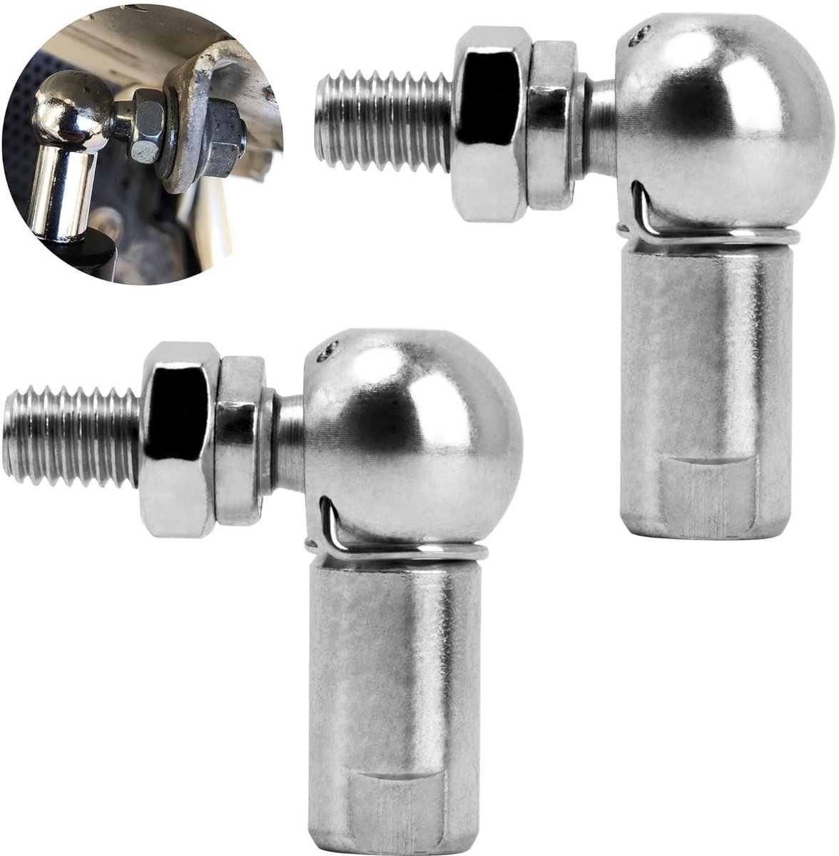 2 Stuks Cs10 M6 L-Vormige Hoek Kogelgewricht,M6 1.0 mm Rechtse