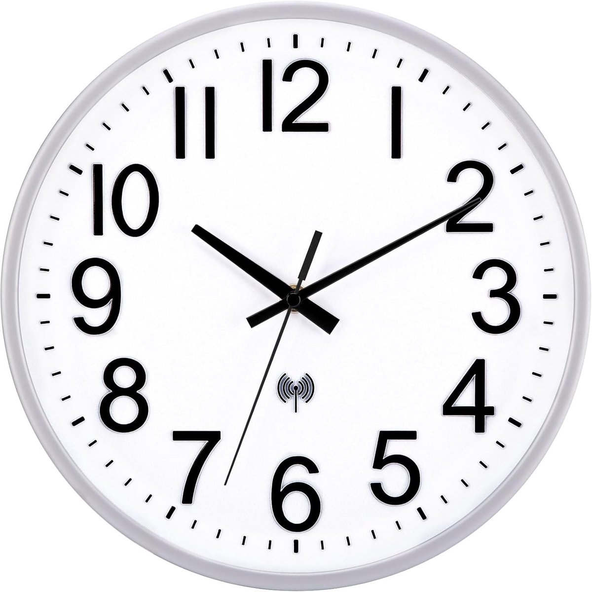Stilstaande Wandklok zonder Tikken - 12 Inch Quartz Klok, Batterij Aangedreven, Goed Leesbaar voor Thuis, Kantoor en School