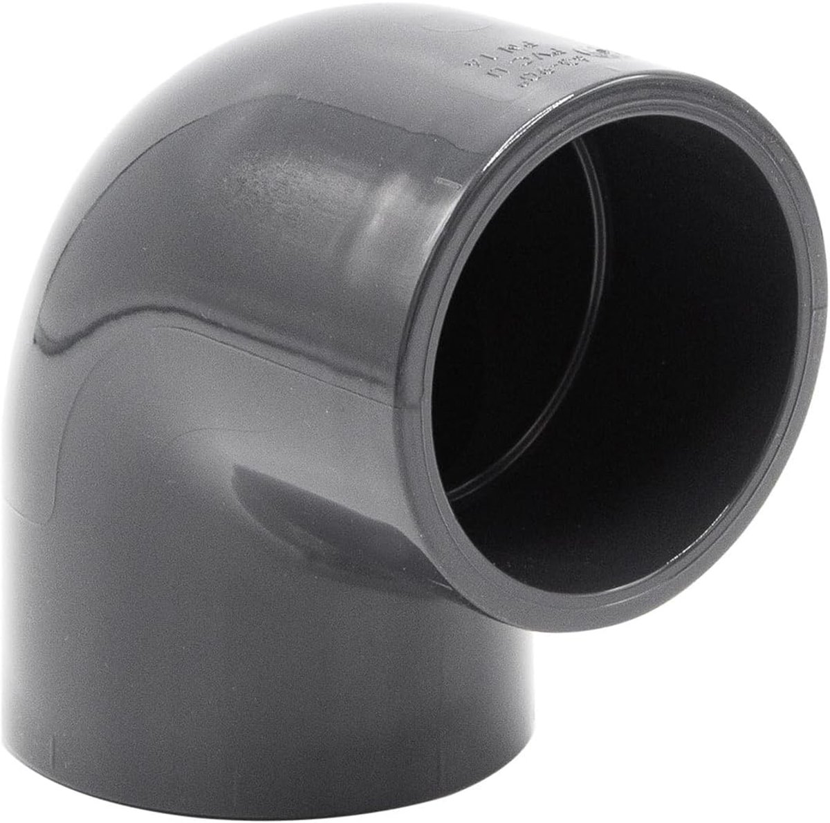 Bocht 63 mm 90° PN16 Grijs - bm084 | Bochtfitting 90° met 2 lijmverbindingen, ideaal voor zwembadinstallatie, vijver, beregening en watersystemen.