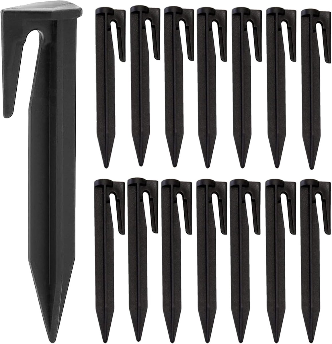 100 stuks haringen voor robotmaaier, begrenzingskabel, grasmaaier, accessoires, haken, haringen, grondpennen, spijkers, haringen, draadbevestiging, voor robotmaaier, tent, camping