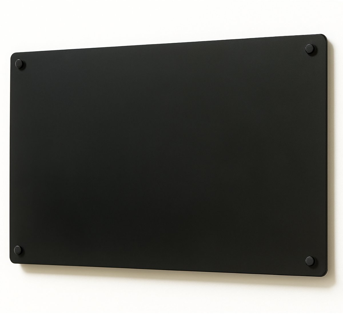 Wallfluent - Zwart staal magneetbord voor aan de muur - 40x60 cm - Wandbord voor magneten - Magneetbord voor vakantiemagneten