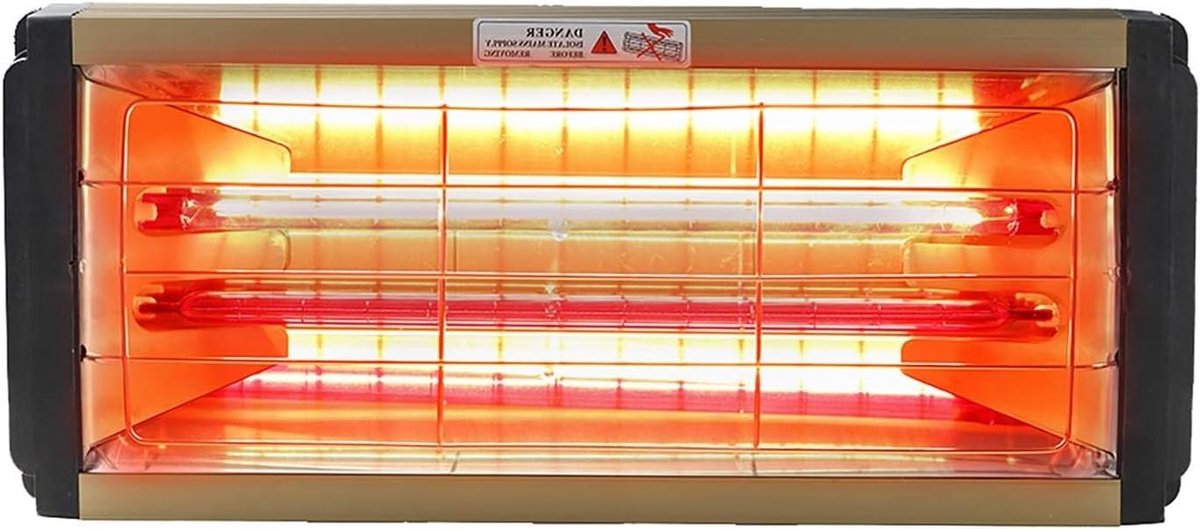 Infrarood Lamp - Verwarmingslamp Lakdroger - Verf Drogen - Korte Golf Verwarming - 42 x 18 x 10 cm - Zwart