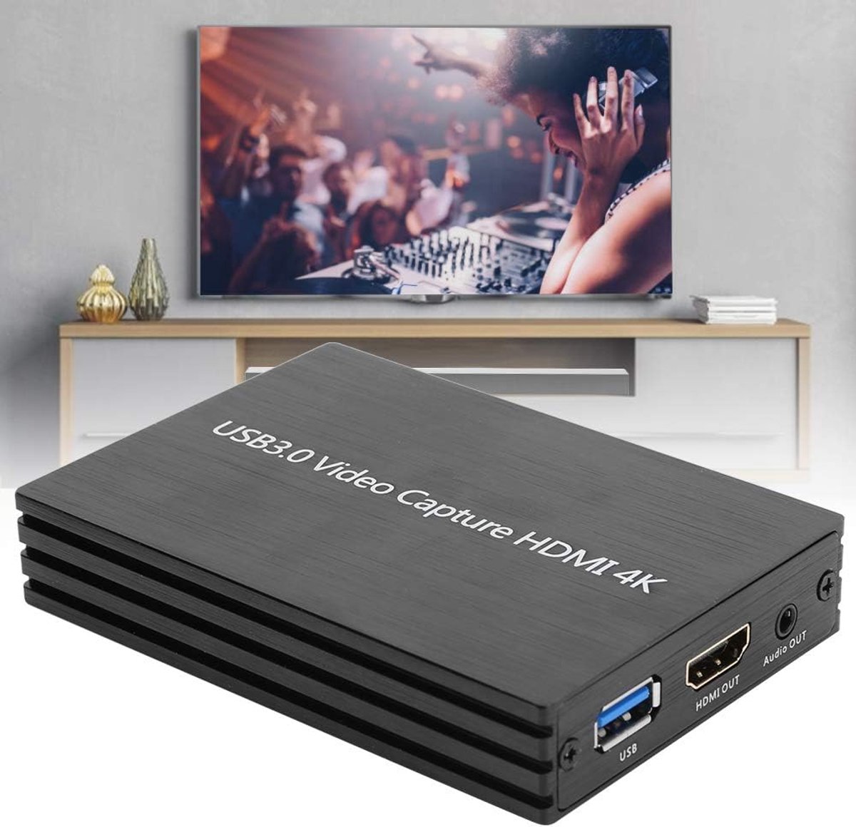 Video Capture Card - Opname Box HDMI Recorder - Video Opnemen - 1080p HD Loop - 300-350MB/s - Zilver thumbnail 3