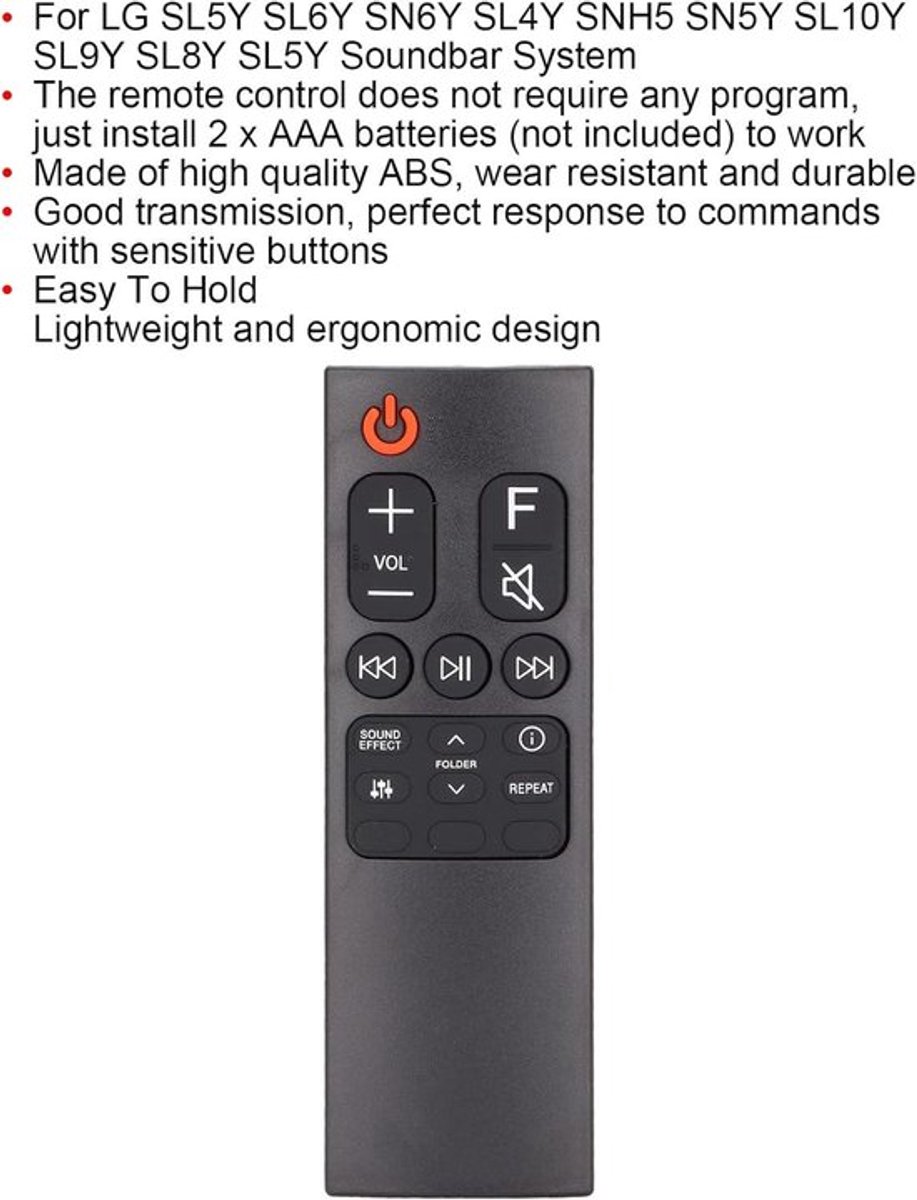 Afstandsbediening voor Soundbar Vervanging LED LCD TV - Akb75595331