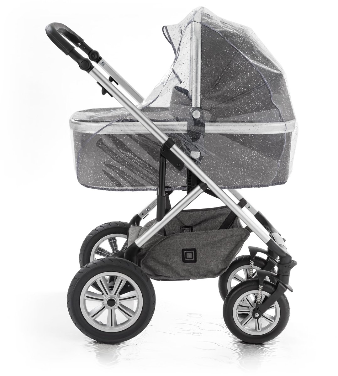 Regenhoes/Regenscherm voor Kinderwagen/Wandelwagen met Reiswieg (passend op Joolz, Quinny, Bugaboo e.d.) met Optimale Ventilatie, Kijkvenster, Waterdicht en Duurzaam, PVC vrij | Afsluitbaar ven