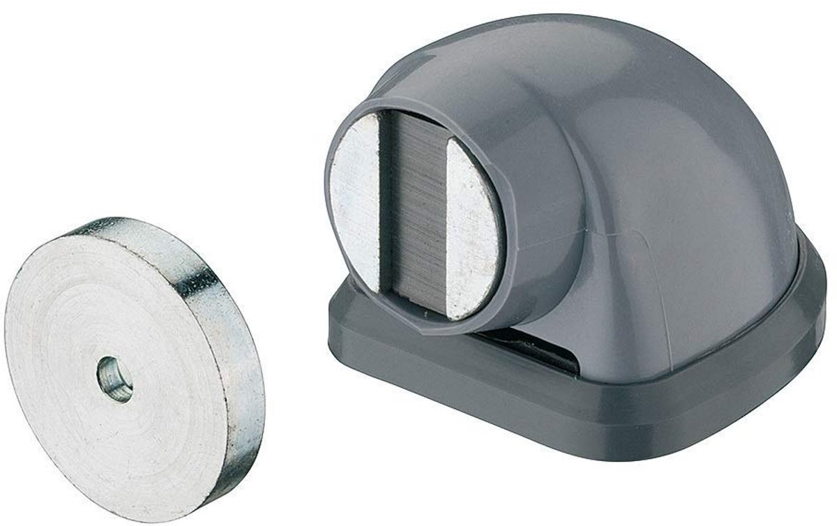 Torstopper Magnetisch - deurstopper 20 kg - grijs | deurvergrendeling voor vloermontage | deurvergrendeling vloerstopper met magneet | vloer deurmagneet extra sterk | deurmagneet voor huisdeur