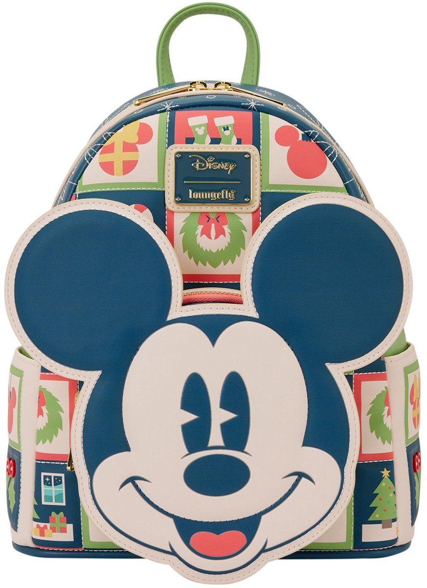 Disney Loungefly Mini Backpack Mickey and Minnie Holiday