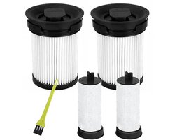 2 filters - Inclusief 2 cartridges + 2 zeefjes + 1 klein borsteltje - HX1 stofzuigeraccessoire filtercartridges en zeefjes - Filters voor Miele Triflex HX1 draadloze stofzuiger - Kunststof