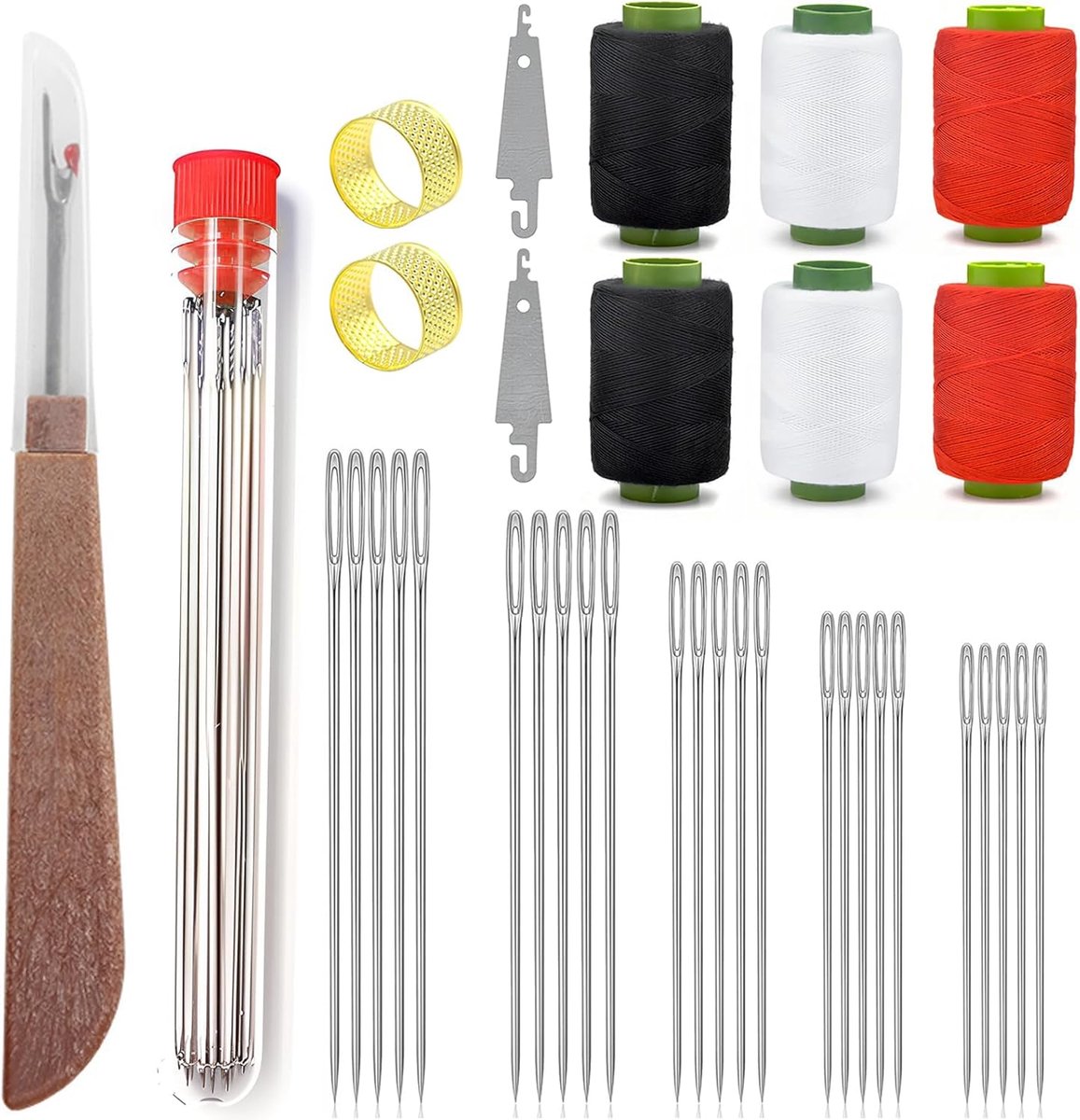 Set, 37-delige Naaiset Basisuitrusting, Naald en Draad Set, Naaiset Reizen, Naaiset, Naaien, Draad, Naaibenodigdheden, voor Handnaaien
