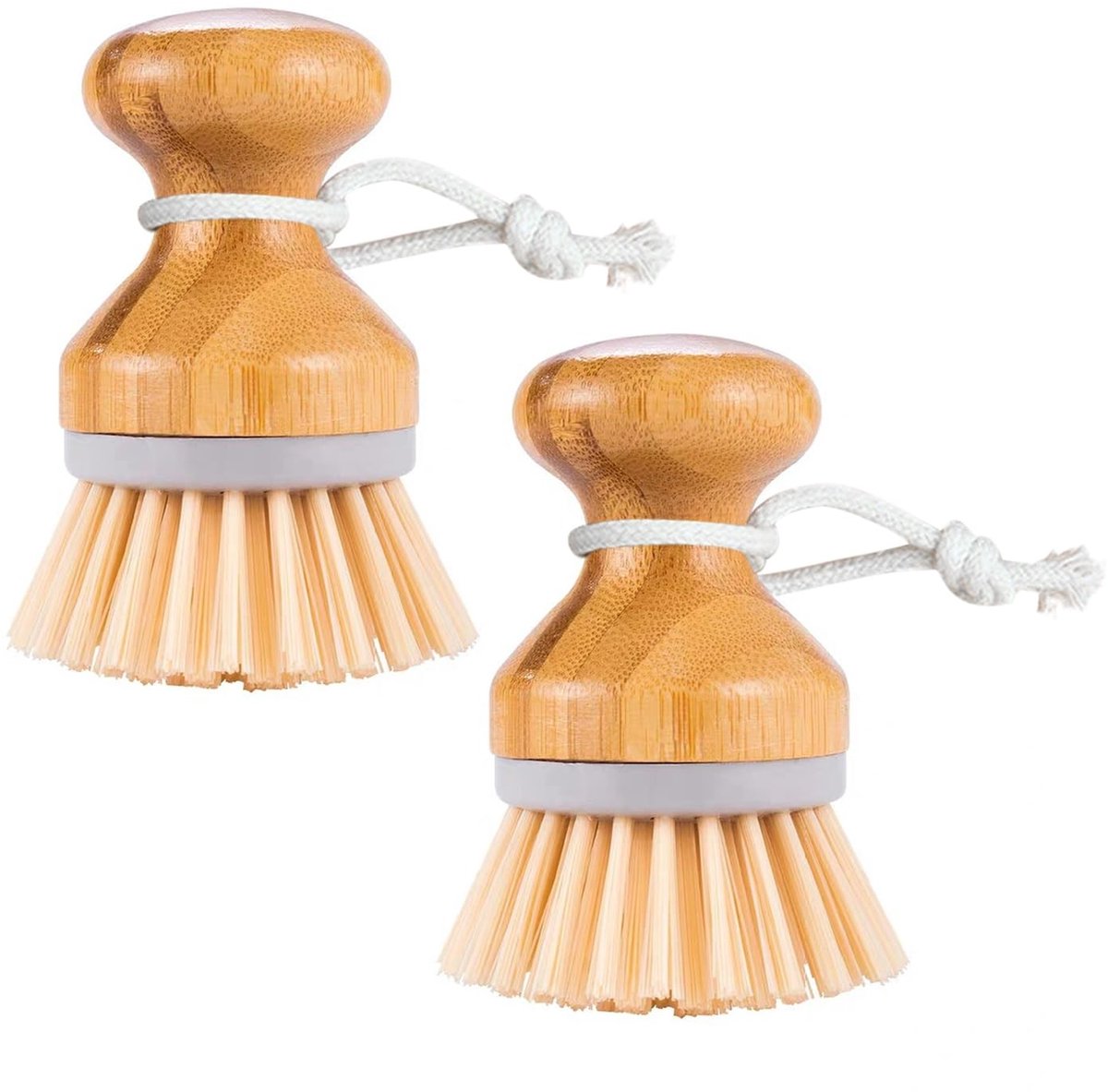 Dailygoods - 2 stuks afwasborstel, houten afwasborstel, groentereinigingsborstel, keukenvaatwasser, creatieve paddenstoelvormige afwasborstel voor het reinigen van servies, potten