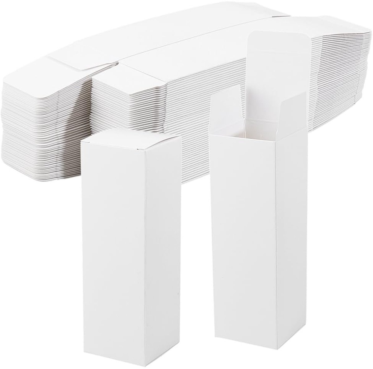 Dailygoods- Geschenkdoosjes 50 stuks - Papieren Doosjes - Rechthoekig 4,8 x 4,8 x 14,7 cm - Cadeauverpakking - Stevig en Duurzaam - Eenvoudig in elkaar te zetten