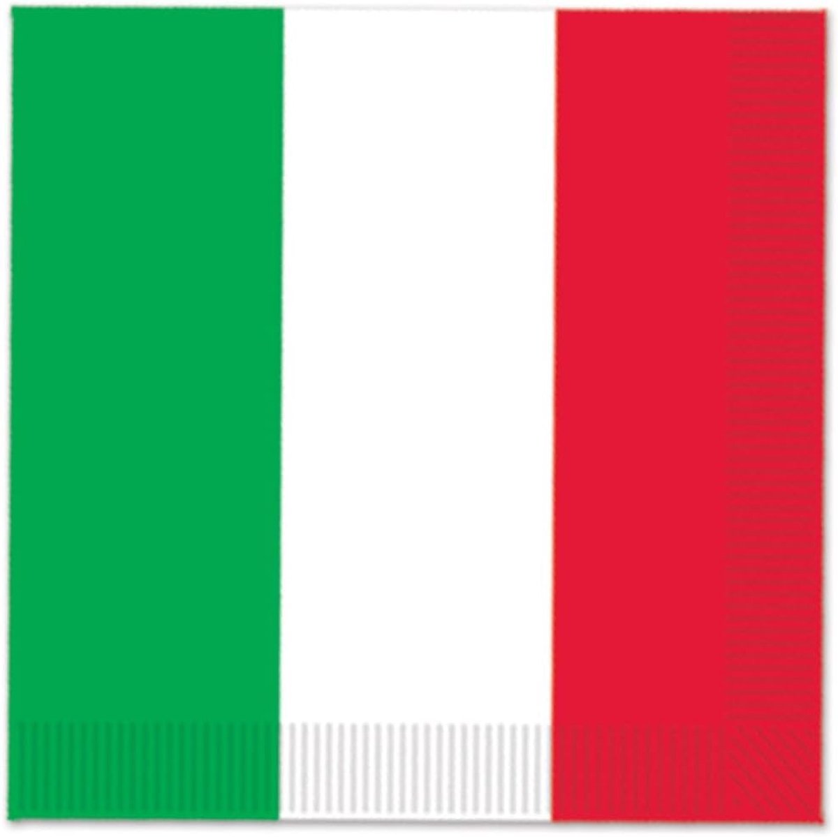 feestdecoraties 100 stuks Italië vlag groen wit en rood servetten voor Italiaanse feestbenodigdheden