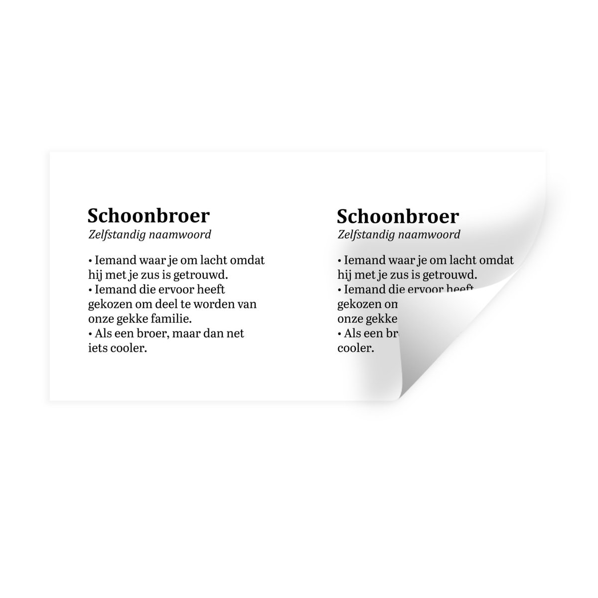 Muurstickers - Sticker Folie - Familie - Broer - Relatie - 120x60 cm - Plakfolie - Muursti