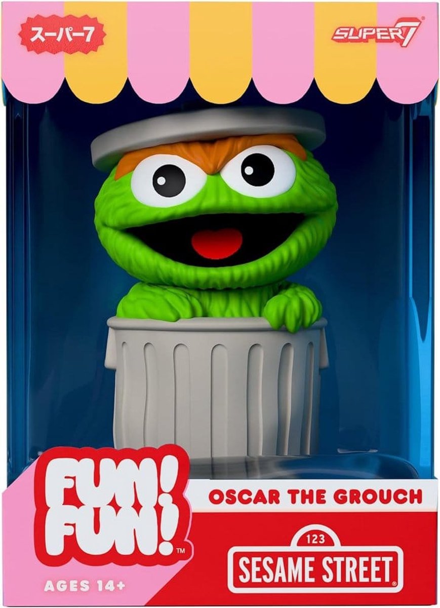 Super7 Sesame Street Fun! Fun! Soft Vinyl Figur Wave 01 - Oscar the Grouch 18 cm Beeld