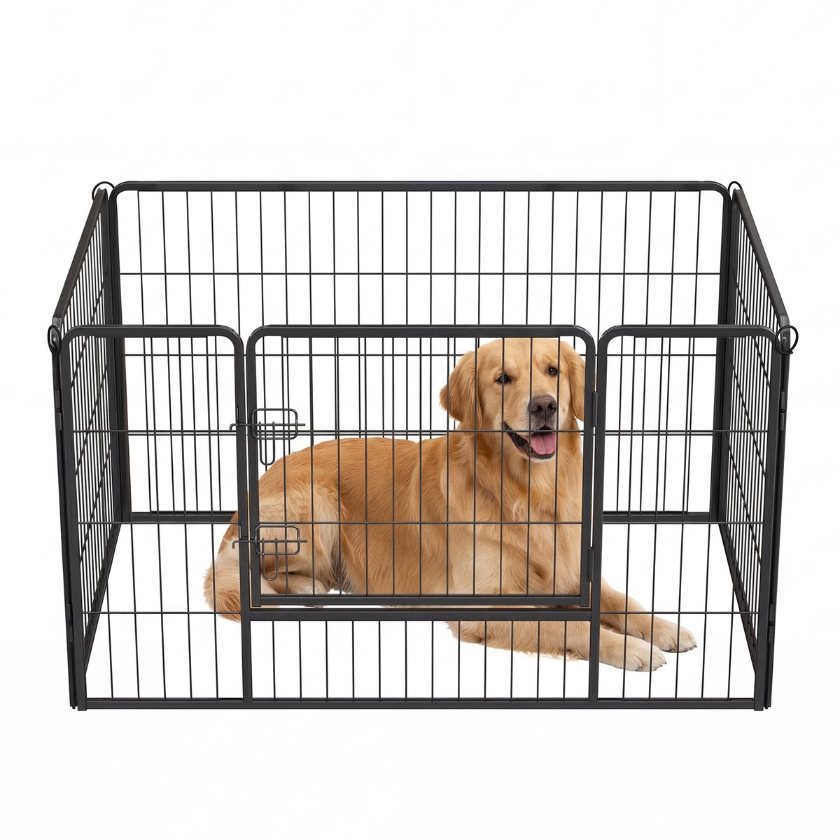 Feandrea - Puppyren - Dierenren van Metaal - Opvouwbare Speelren met 4 Panelen - Voor Binnen en Buiten