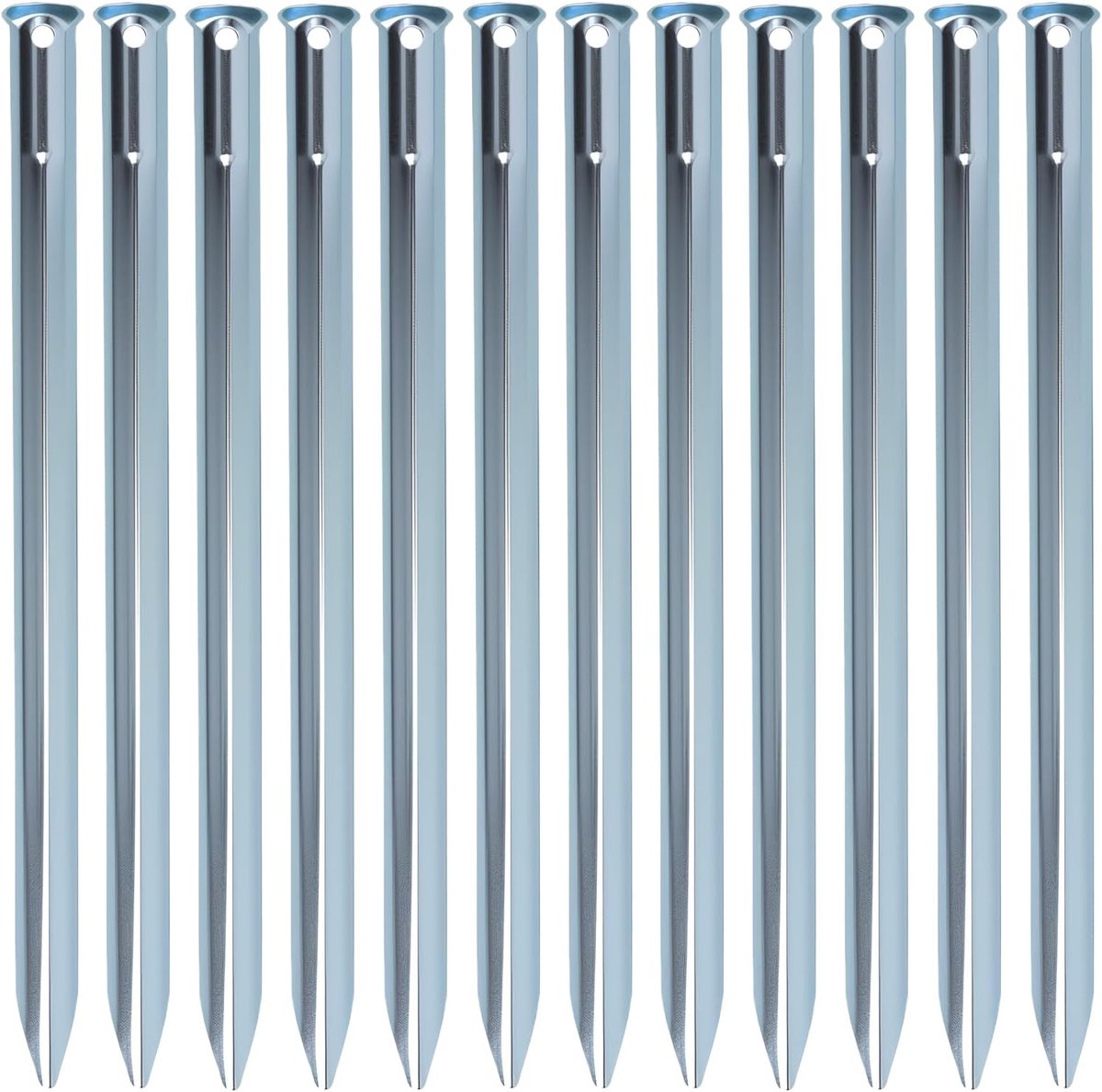 Tentharingen, 30 cm haringen, stevige haringtent met V-profiel en oogje, grondpennen metaal, grondankers, grondankers, grondankers, geschikt voor tenten, campingpaviljoenen, luifels en andere