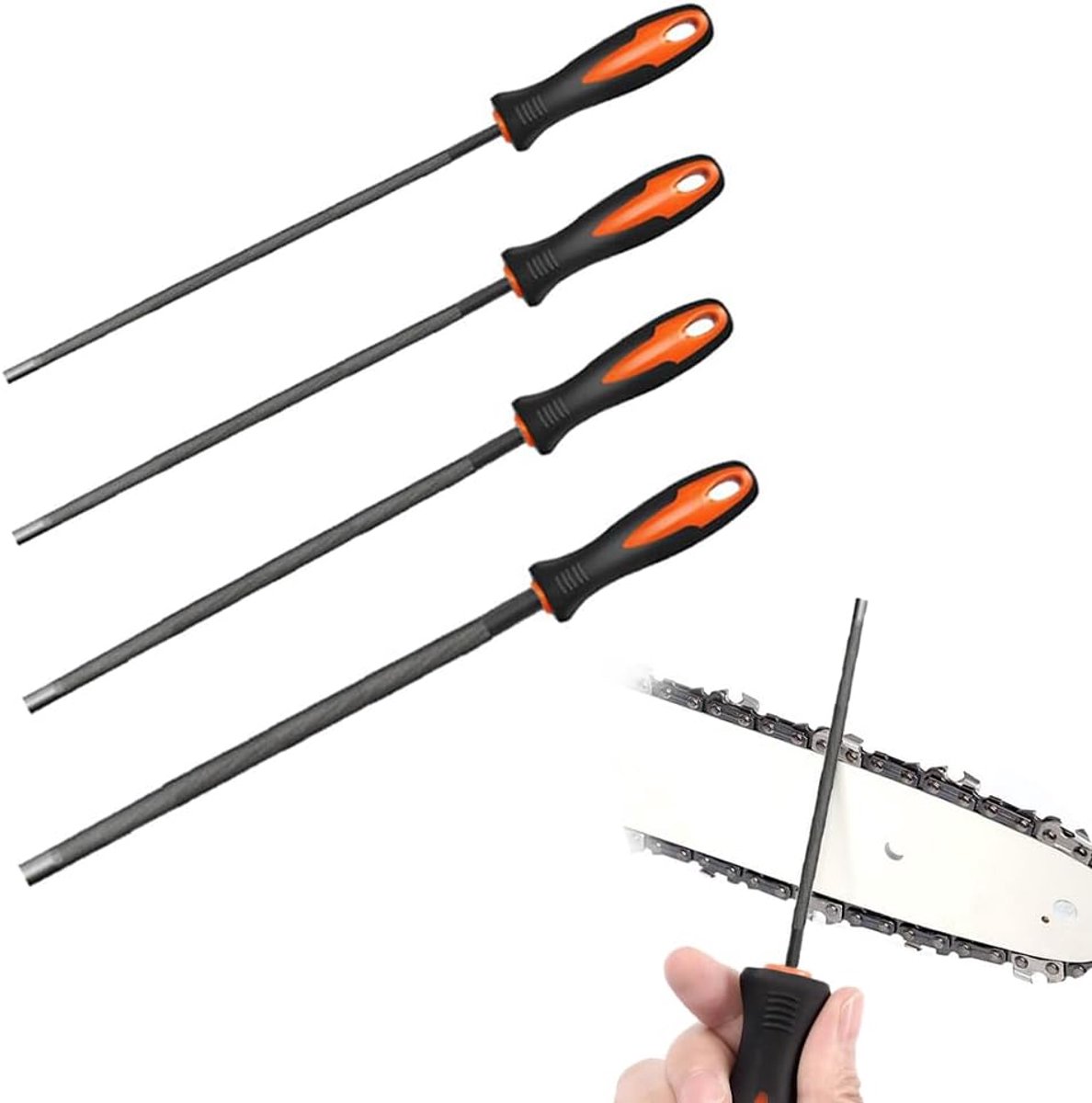 4 Stuks File Set Workshop Bestanden Hoge Kwaliteit Metalen File Set File Set Incl 3.2mm 4.0mm 4.8mm 5.5mm 4-Types Ronde Vijl Kleine Metalen Vijl voor Metalen DIY Craft