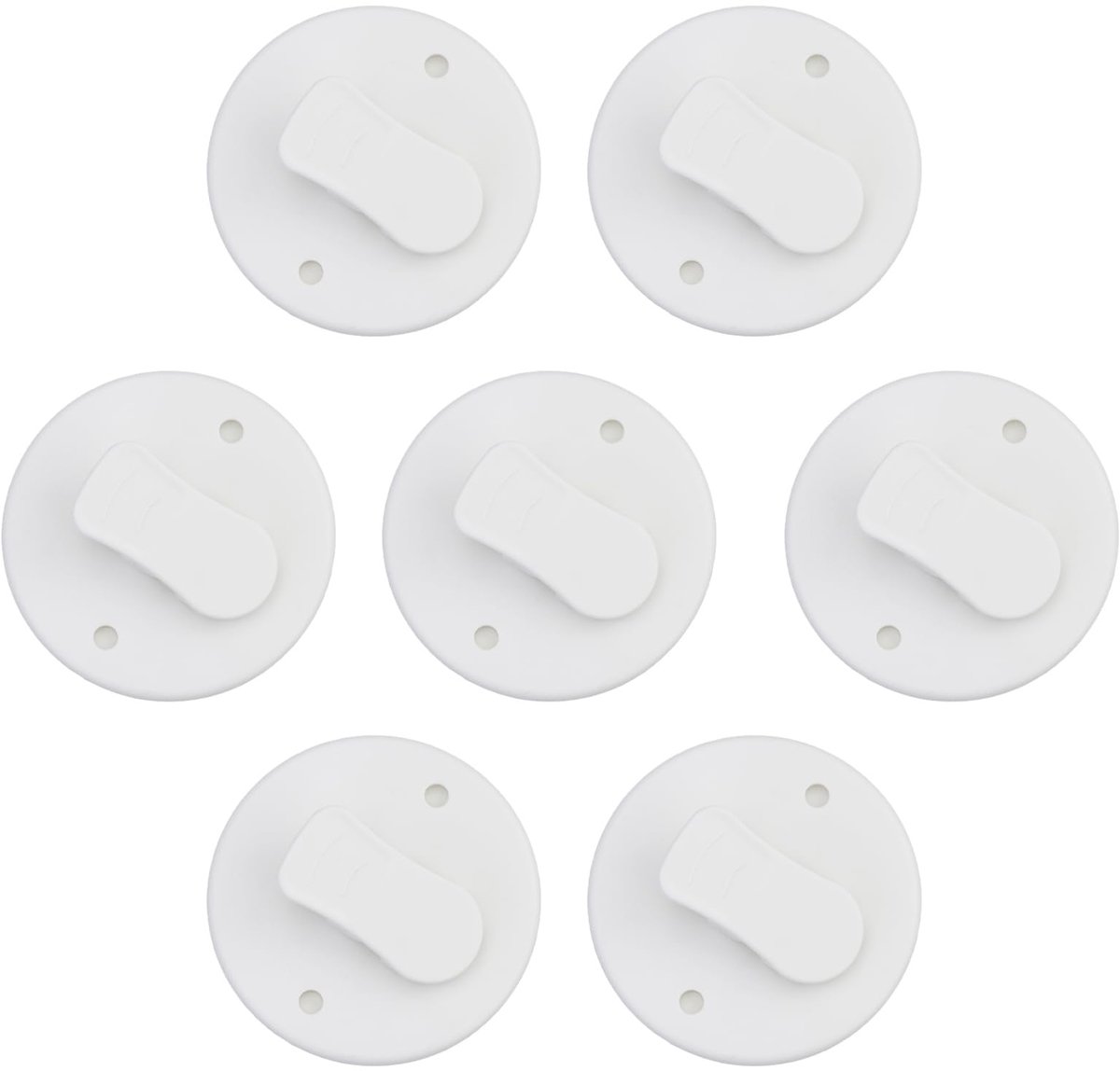 7 stuks douchegordijnklemmen, spatbeschermklemmen, zelfklevende gordijnklemmen, winddichte beschermklemmen voor badkamer, douche (wit)