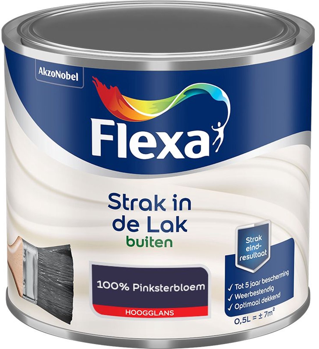Flexa - Strak In De Lak Buitenlak Hoogglans - 100% Pinksterbloem - Mengverf - 500 Ml