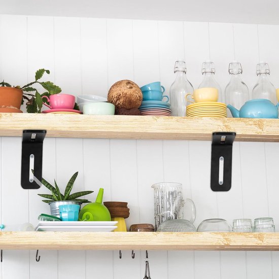hoekhouders met 2 lange sleuven, 6 stuks L-vormige hoekhoeken voor meubels, hoekhouder, verstelbaar tot 90 graden, rechthoekige hoek, (101 + 60) x 30 mm/dikte 3 mm — afbeelding 2