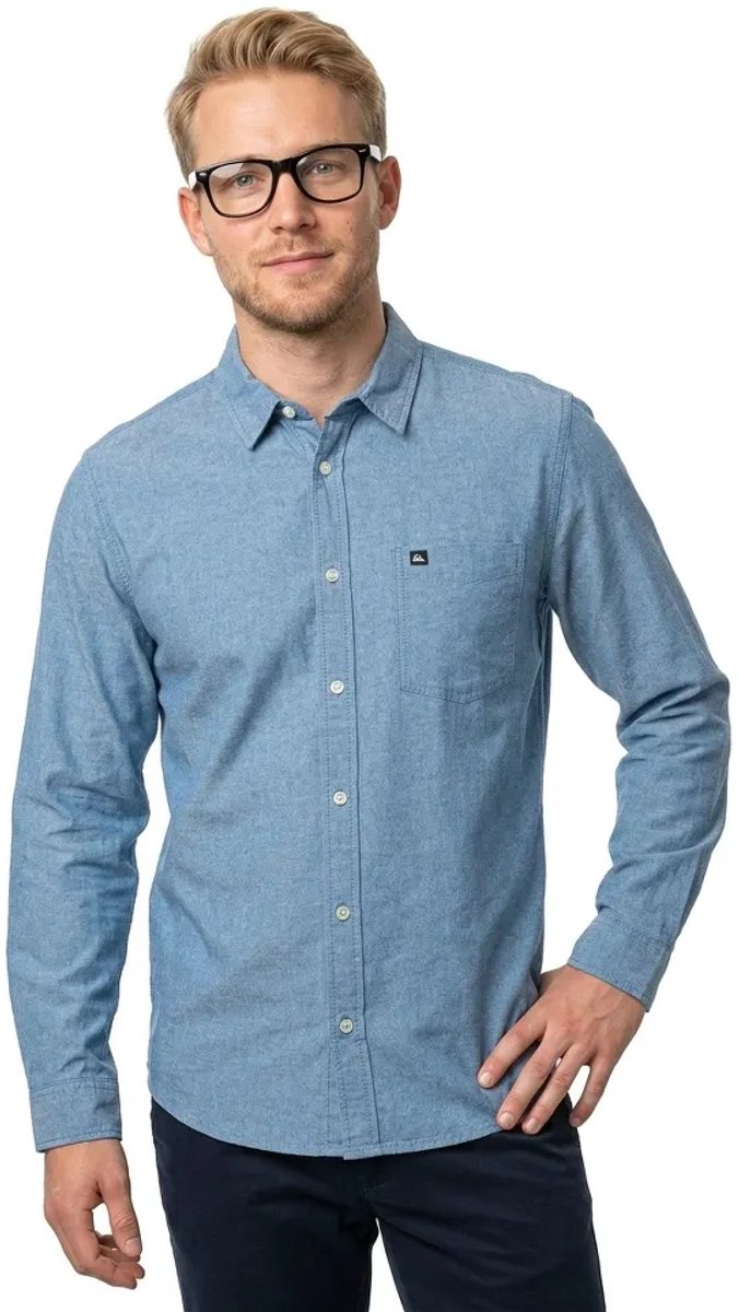 Quiksilver Yosemite Chambray Overhemd Met Lange Mouwen 2XL Man Flintstone